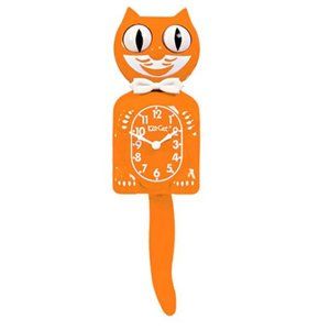Festival Orange Kit Kat Cat Klock Clock